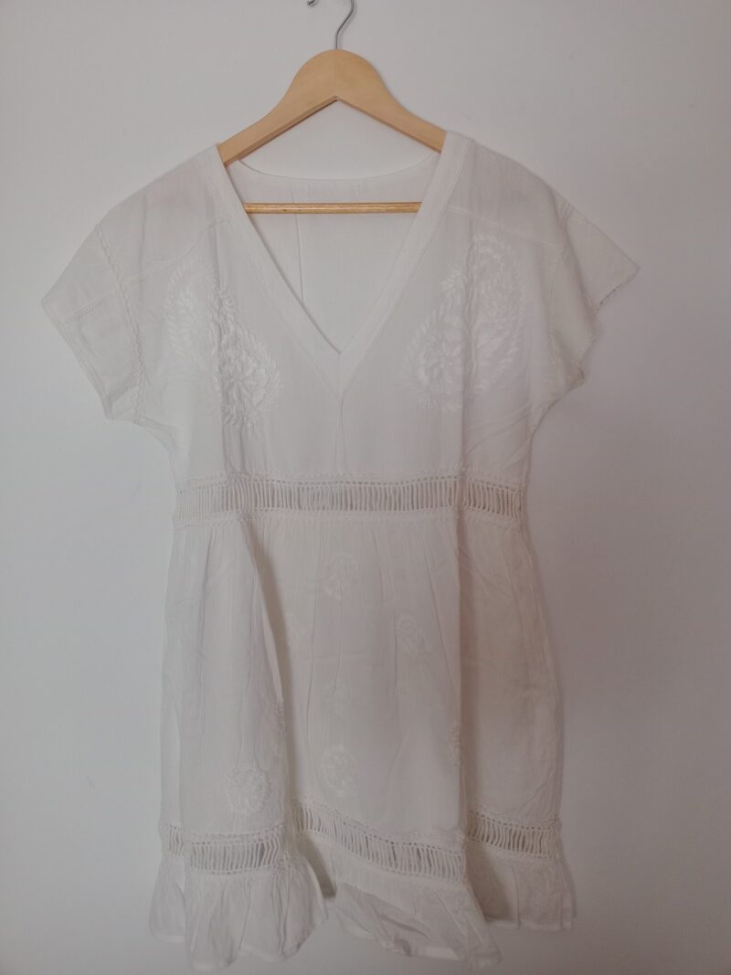 Vestido Blanco con detalles Lily
